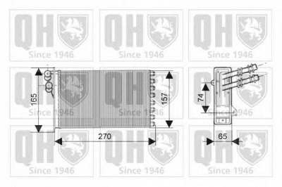 QUINTON HAZELL qhr2149 -  Теплообменник, отопление салона